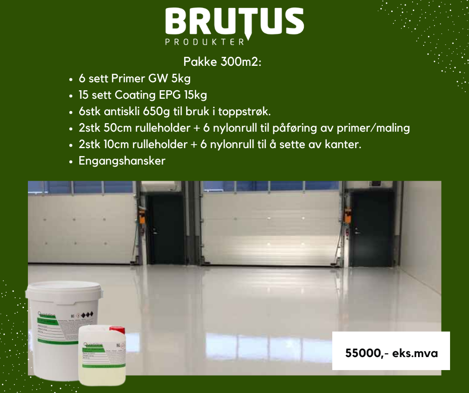 Gulvpakke epoxy - 300m2