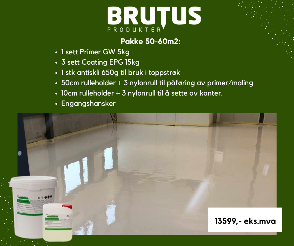 Gulvpakke epoxy- 50m2